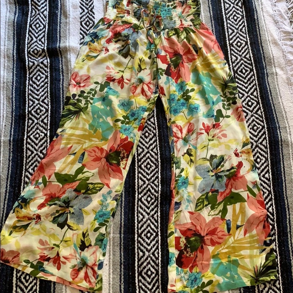 Wide legged floral pants from Wet Seal
